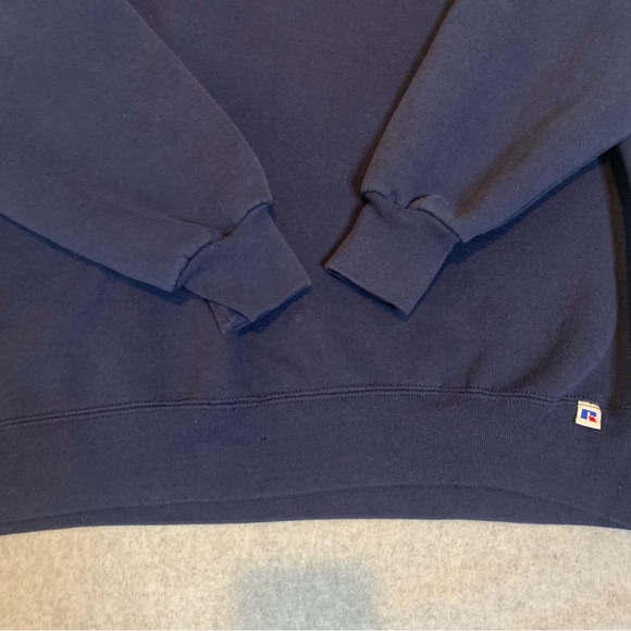 Vintage Men’s XL Made in U.S.A Blank Russell Athletic Navy Crewneck - Picture 4 of 6